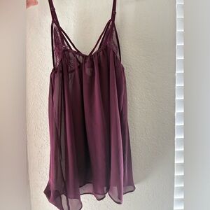 Victoria's Secret Deep Purple Lace Camisole